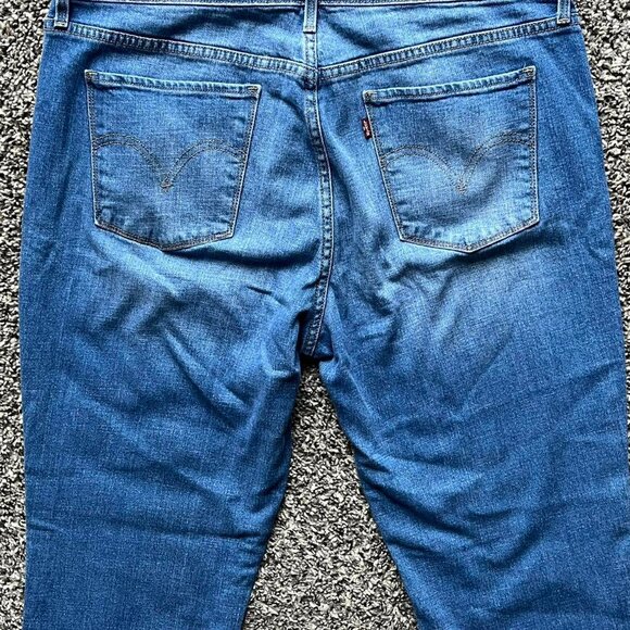Levis 515 Jeans Womens 14 Blue Denim Bootcut Pants - Picture 7 of 8